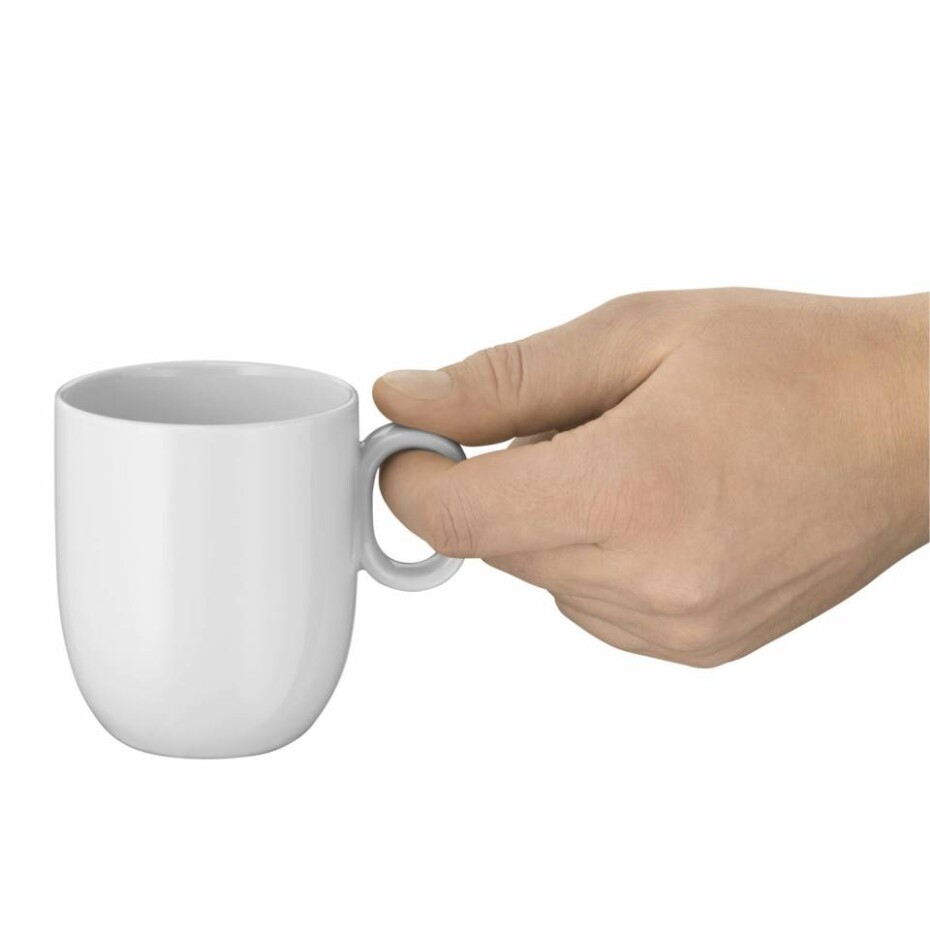 Šálek na kávu BARISTA, sada 2 ks, na café creme, s podšálkem, bílá, WMF - main (2)