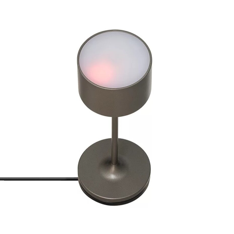 Přenosná stolní lampa FAROL MINI 19,5 cm, LED, spálený kov, hliník, Blomus - main (5)