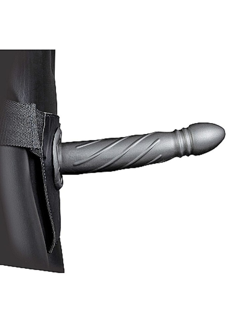 Ouch! Twisted Hollow Strap-on 8" 20cm Gunmetal - main (0)