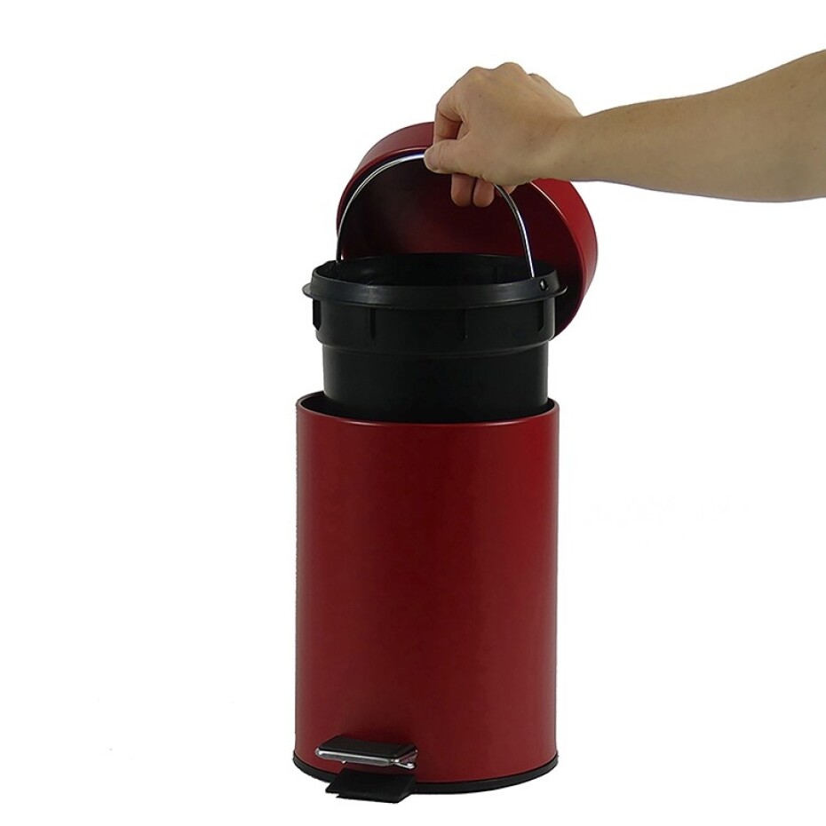 KELA Kosmetický koš MONACO kov červená 3l KL-24289 - main (6)
