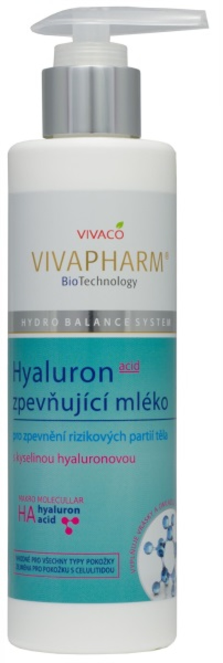 Zpevňující tělové mléko s kyselinou hyaluronovou VIVAPHARM 200ml - main (0)