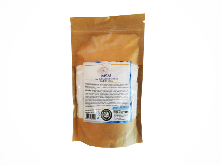 Bio-Detox MSM Methyl-Sulfonyl-Methan 400g Kloubní výživa - main (0)