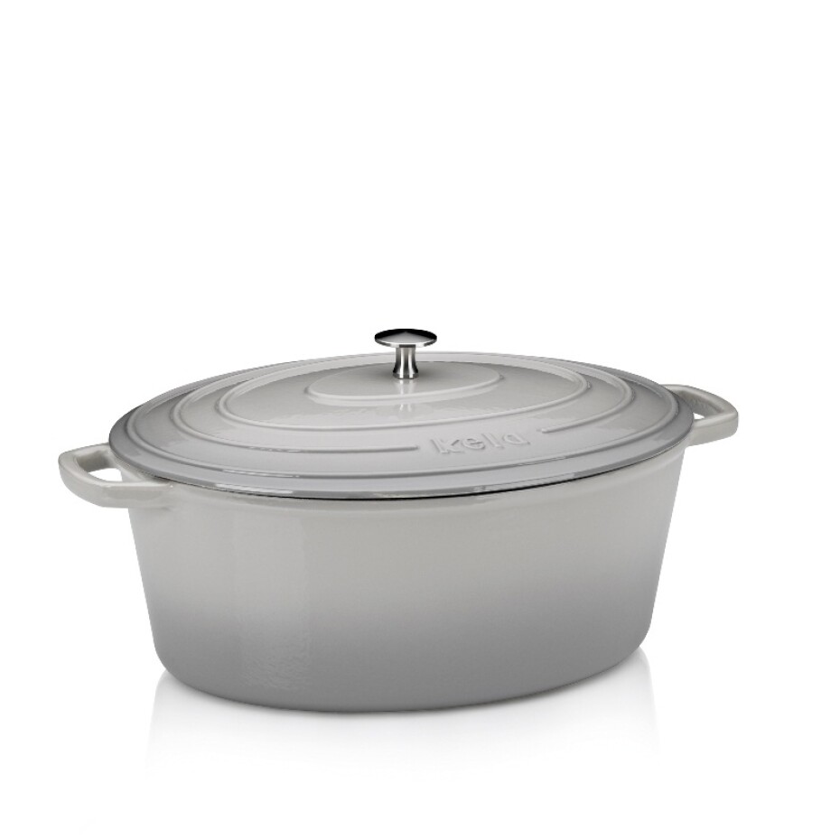 KELA Pekáč litinový s poklicí CALIDO 36x29cm šedá KL-12609 - main (0)