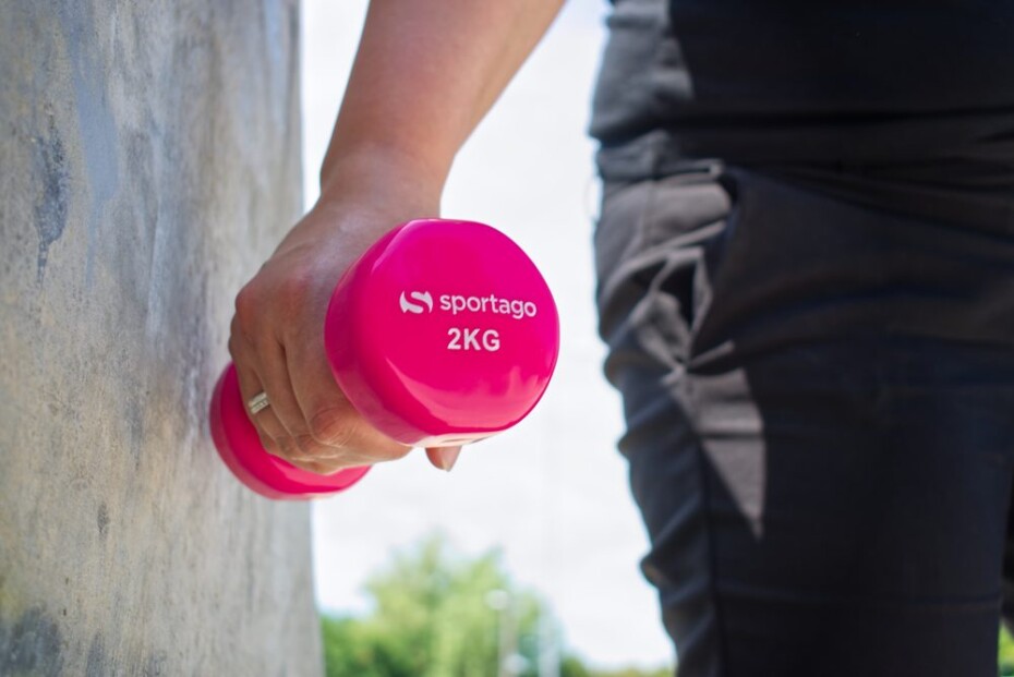 Vinylová činka Sportago Kirby, 2x2kg růžové - main (7)