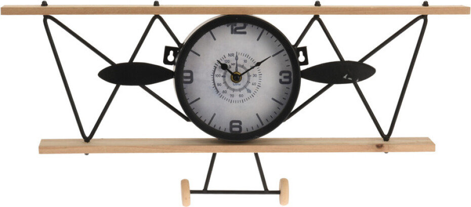SEGNALE Hodiny nástěnné dekorativní LETADLO 55 x 25 cm KO-HZ2004340 - main (0)