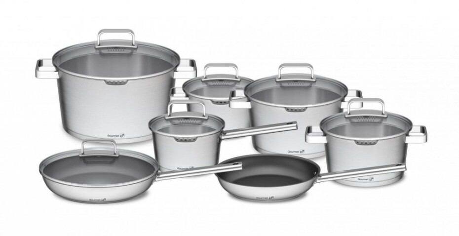 G21 Sada nádobí G21 Gourmet Magic s cedníkem, 13 dílů, nerez G21-6352114 - main (0)