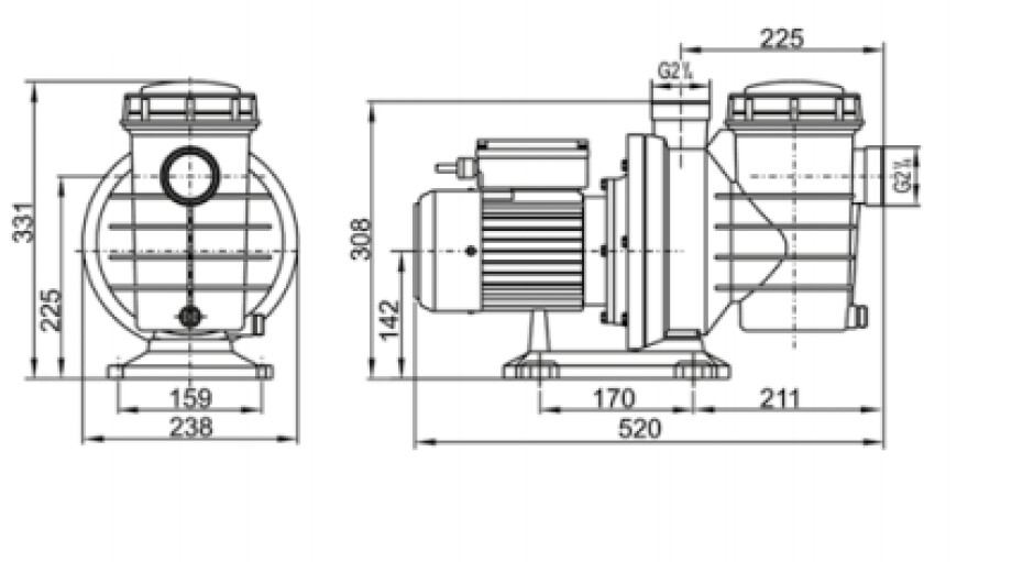 Bazénové čerpadlo IBO SWIM 150, 1,5kW - main (2)