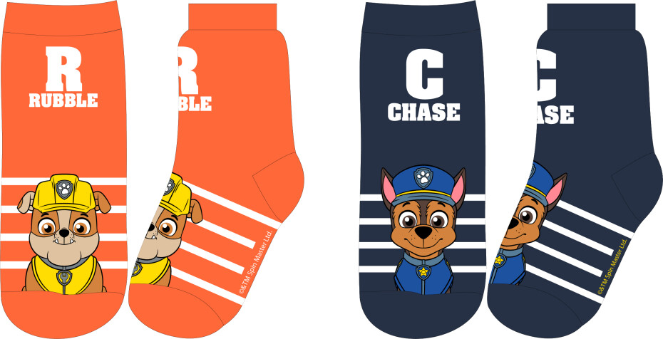 Paw Patrol - Tlapková patrola -Licence Chlapecké ponožky - Paw Patrol 52341922, oranžová / černá Barva: Mix barev, Velikost: 23-26 - main (0)