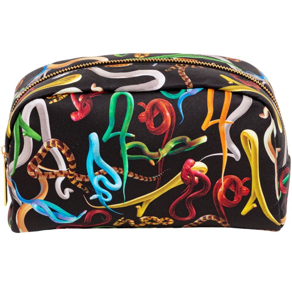 Kosmetická taštička TOILETPAPER SNAKES 23 x 13 cm, černá, Seletti - main (0)