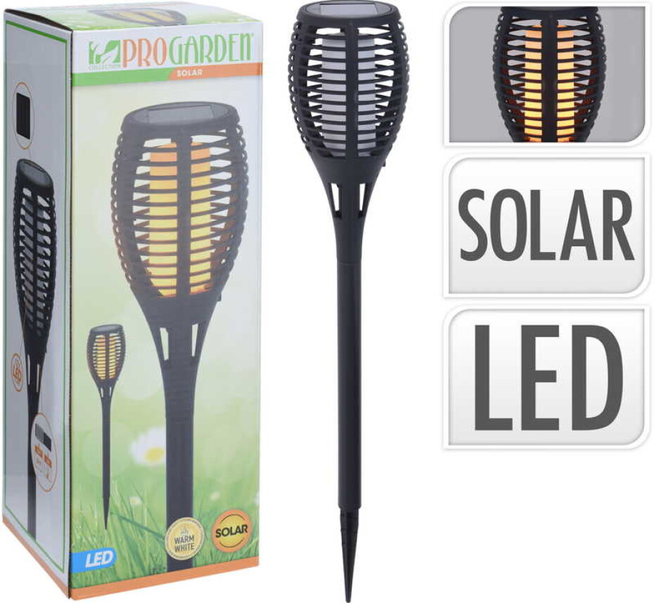 PROGARDEN Lampa solární zahradní pochodeň s efektem plamene 78 cm KO-CX2100150 - main (0)