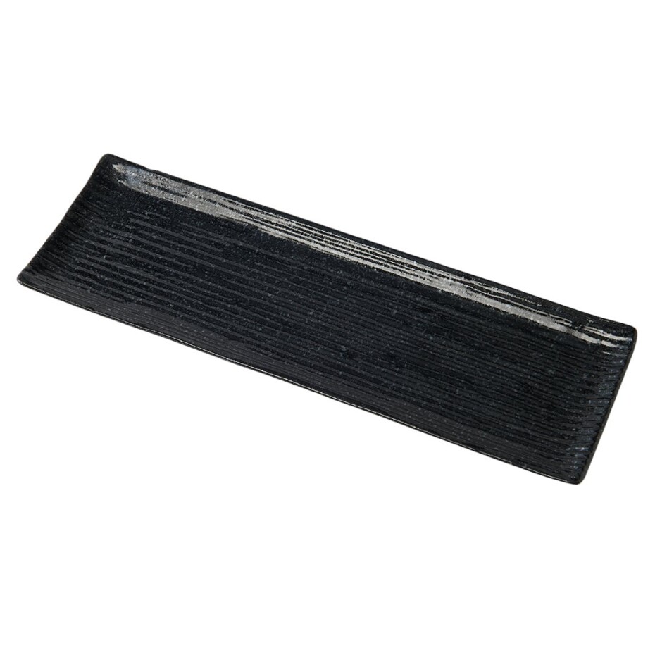 Servírovací talíř CONTOUR 33 x 10,5 cm, černá, keramika, MIJ - main (0)