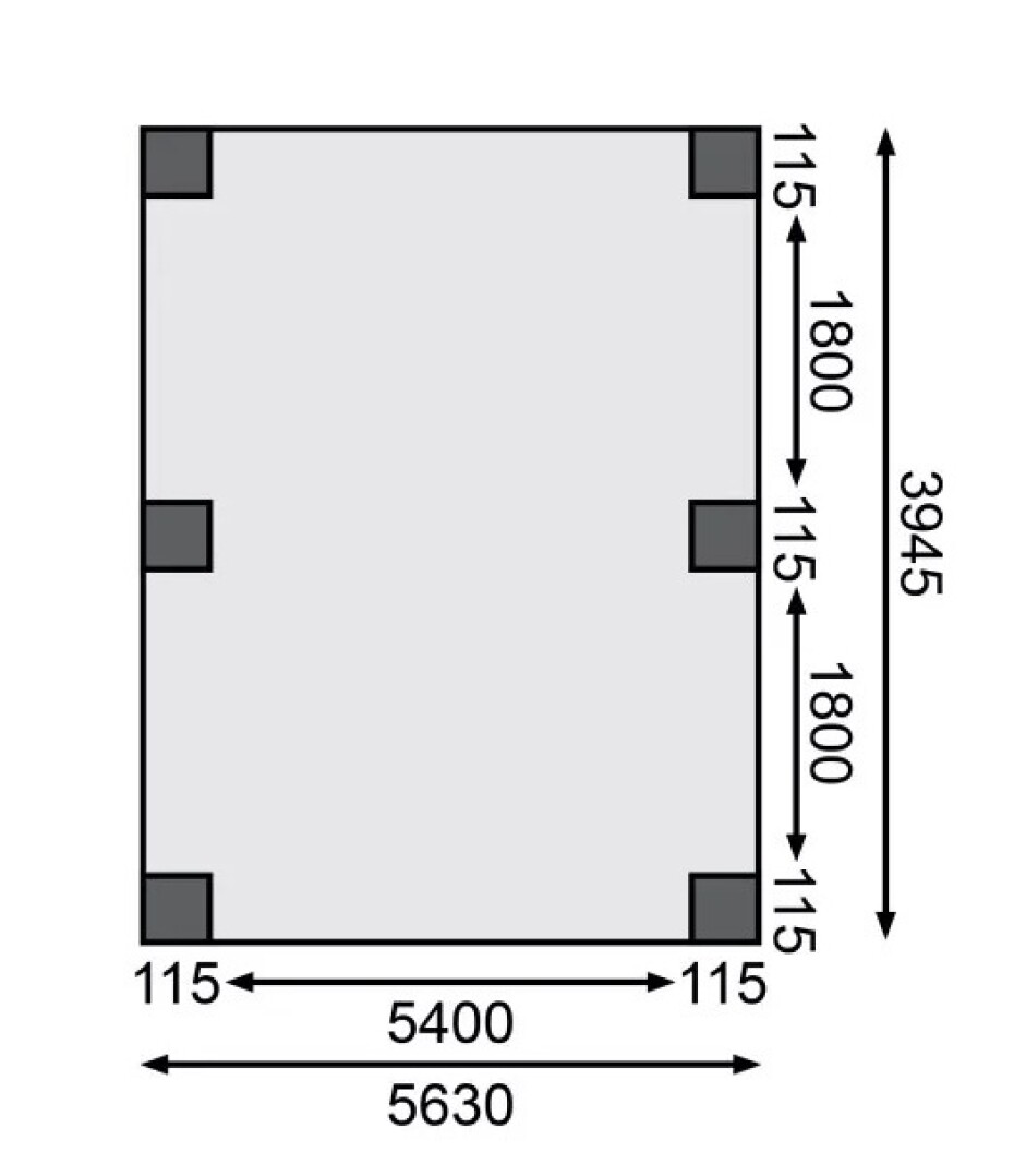 Carport KARIBU CLASSIC 1A 61584 LG3307 - main (3)