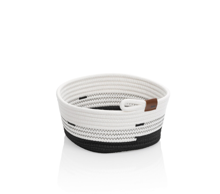 KELA Košík Hedda 25 cm směs bavlna/polyester bílo-černá KL-24457 - main (0)