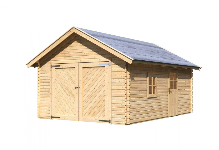 Dřevěná garáž KARIBU 43545 40 mm natur LG1887 - main (1)