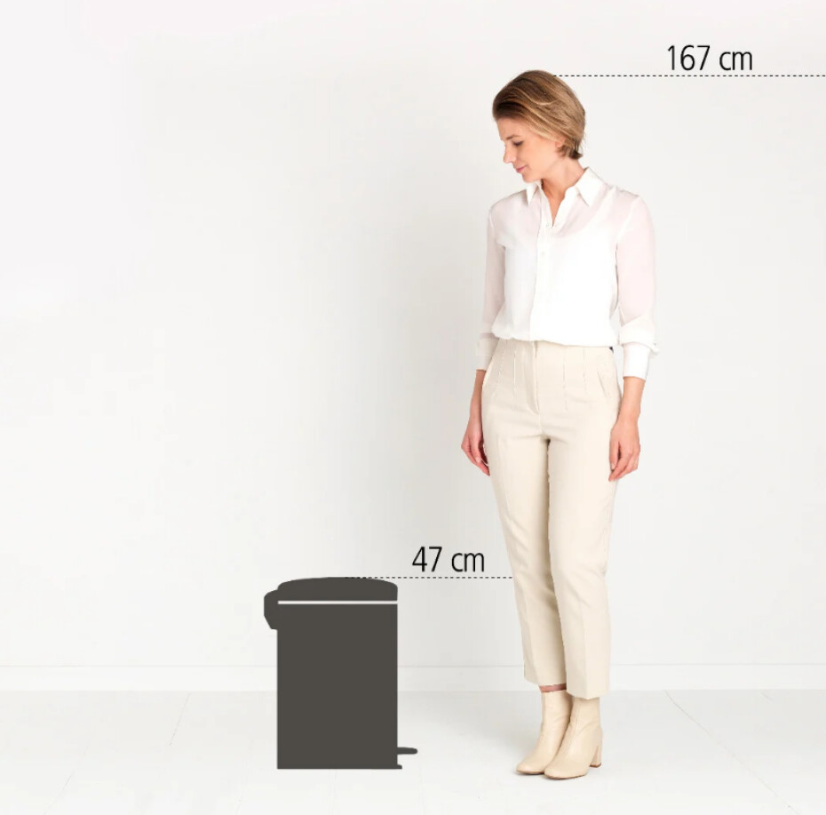 Pedálový odpadkový koš NEWICON 20 l, matná ocelová, ocel, Brabantia - main (5)