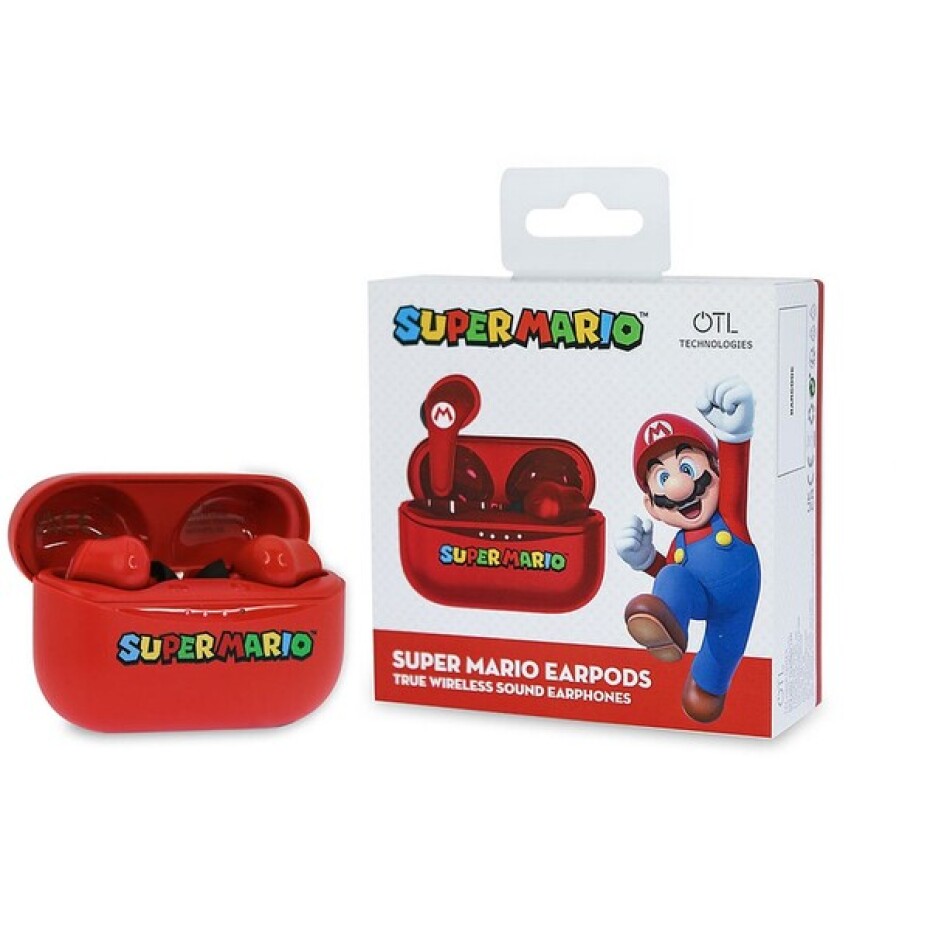 OTL bezdrátová sluchátka TWS s motivem Super Mario červená - main (1)