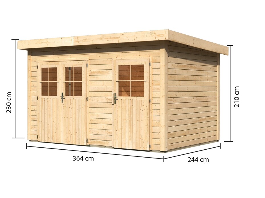Dřevěný domek KARIBU TINTRUP (64279) natur LG1780 - main (1)