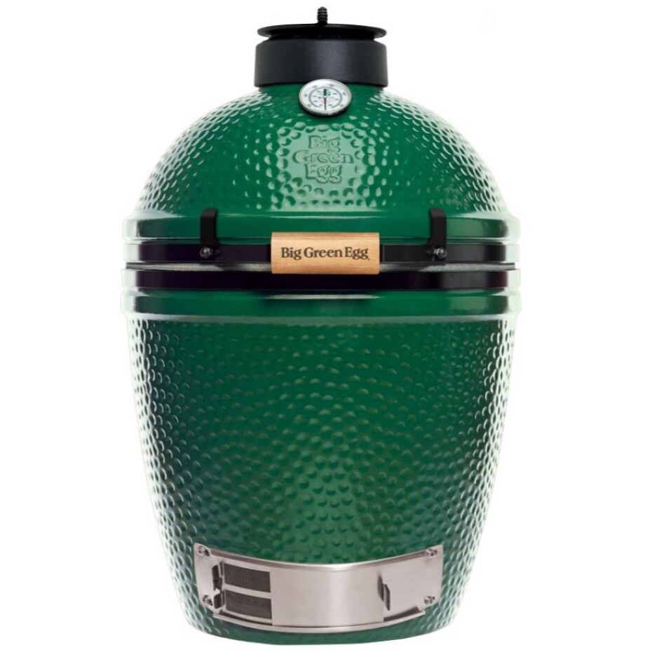 Gril na dřevěné uhlí M 38 cm,  + intEGGrovaný pojízdný stojan s držadlem, zelená, Big Green Egg - main (11)