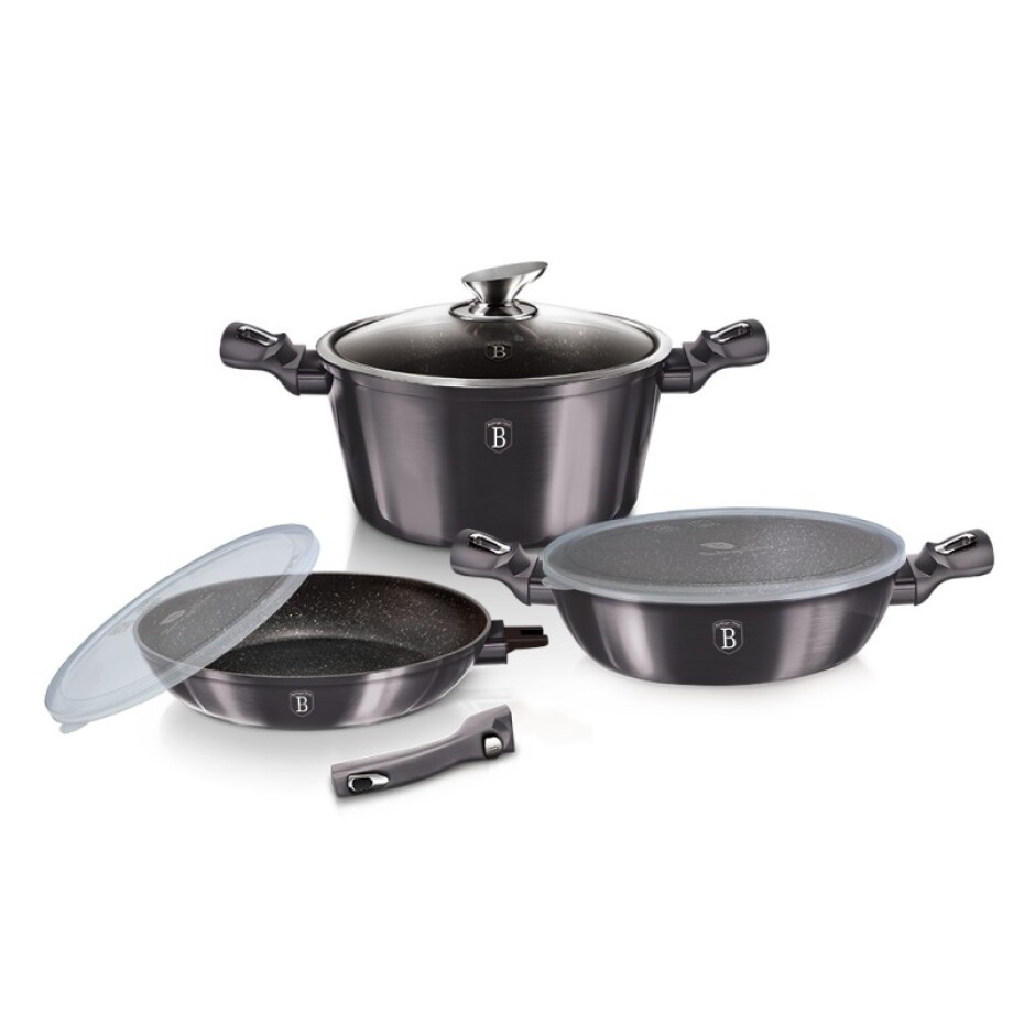 BERLINGERHAUS Sada nádobí s mramorovým povrchem 6 ks Carbon PRO Line BH-7052 - main (0)
