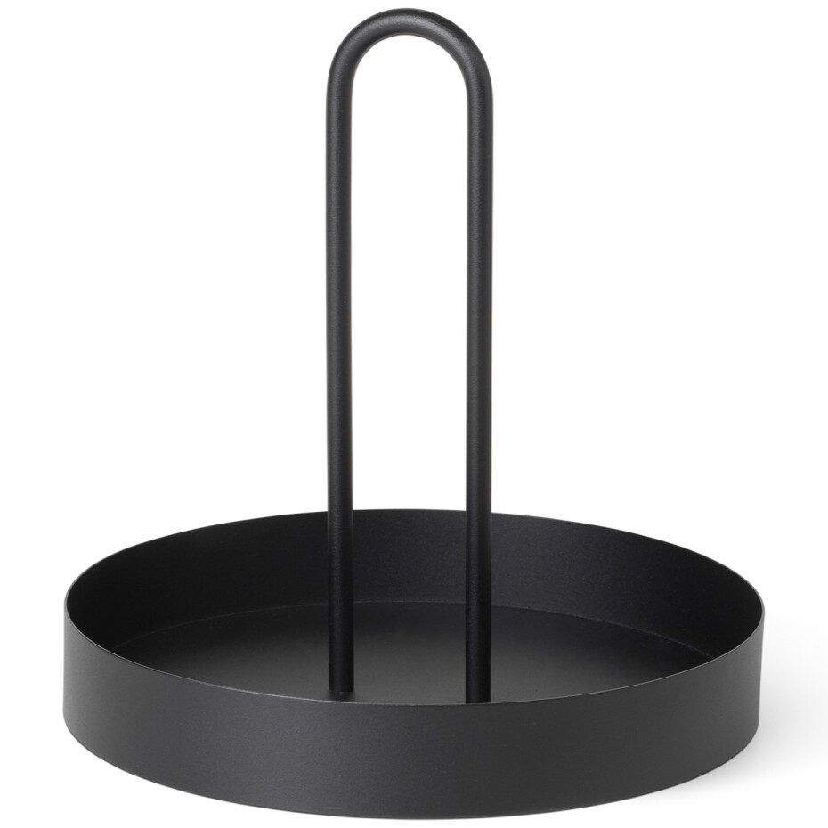 Servírovací podnos GRIB 28 cm, černá, železo, ferm LIVING - main (0)