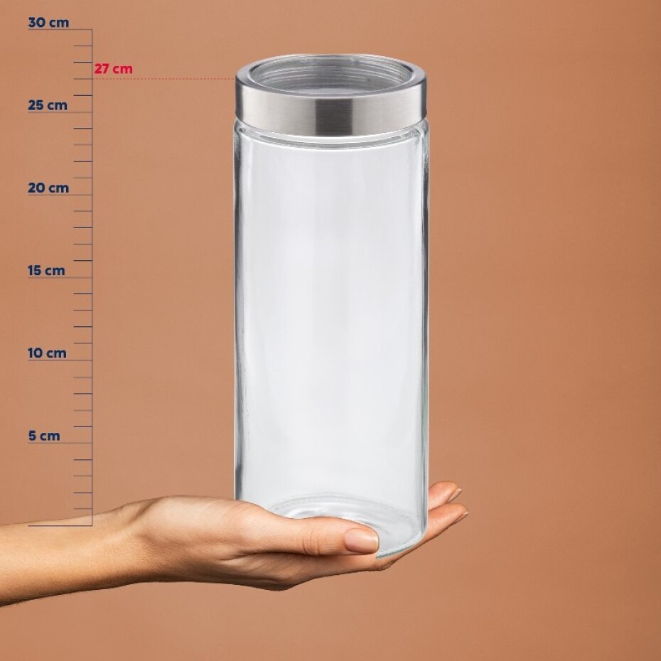 KELA Dóza na potraviny Kara sklo transparentní 27,0cm 11,0cm 2,1l KL-15297 - main (2)