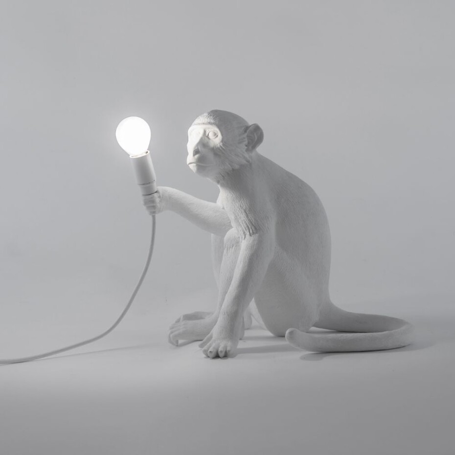 Stolní lampa MONKEY SITTING 32 cm, bílá, Seletti - main (3)