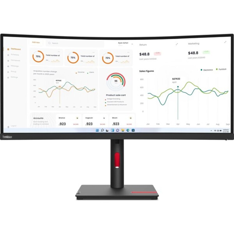 Lenovo ThinkVision T34w-30 monitor 34" - main (0)