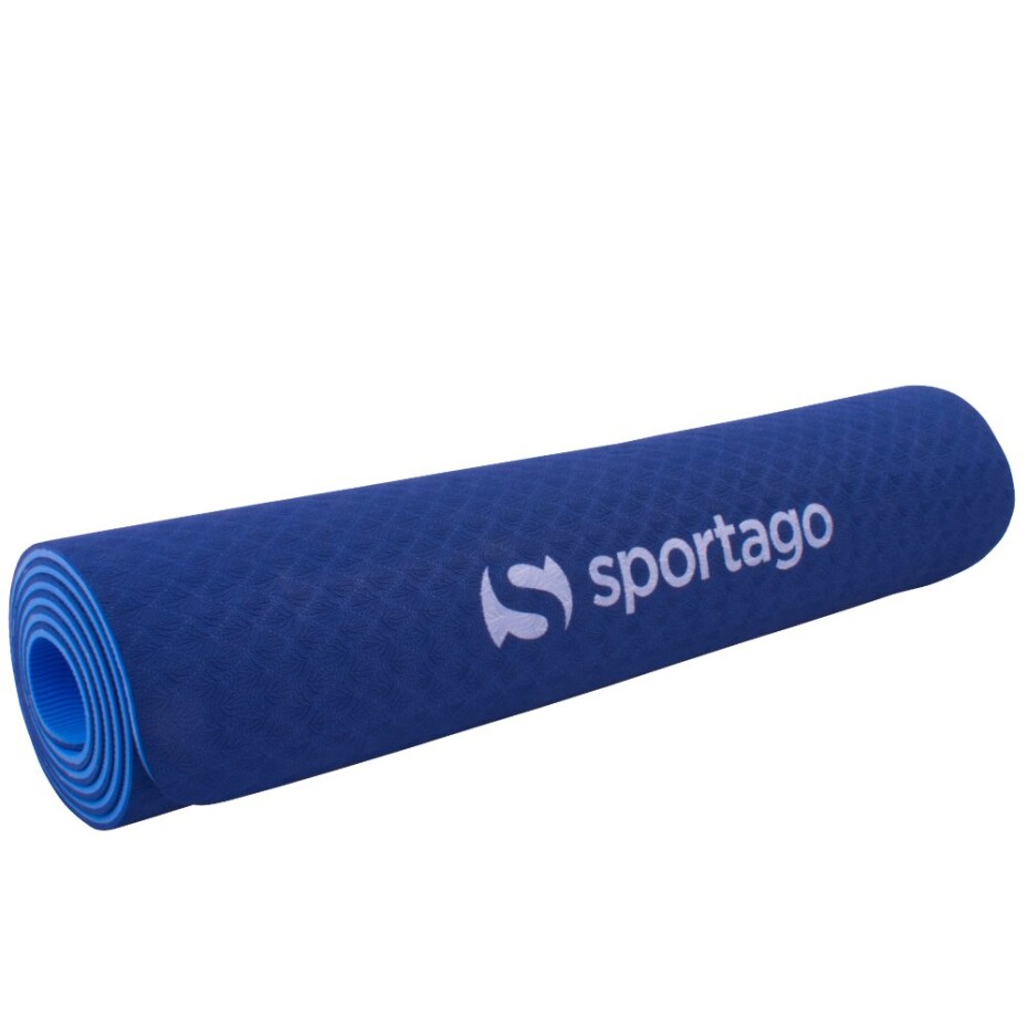 Podložka na cvičení Sportago TPE Yoga dvouvrstvá 173x61x0,6 cm Modrá - main (9)