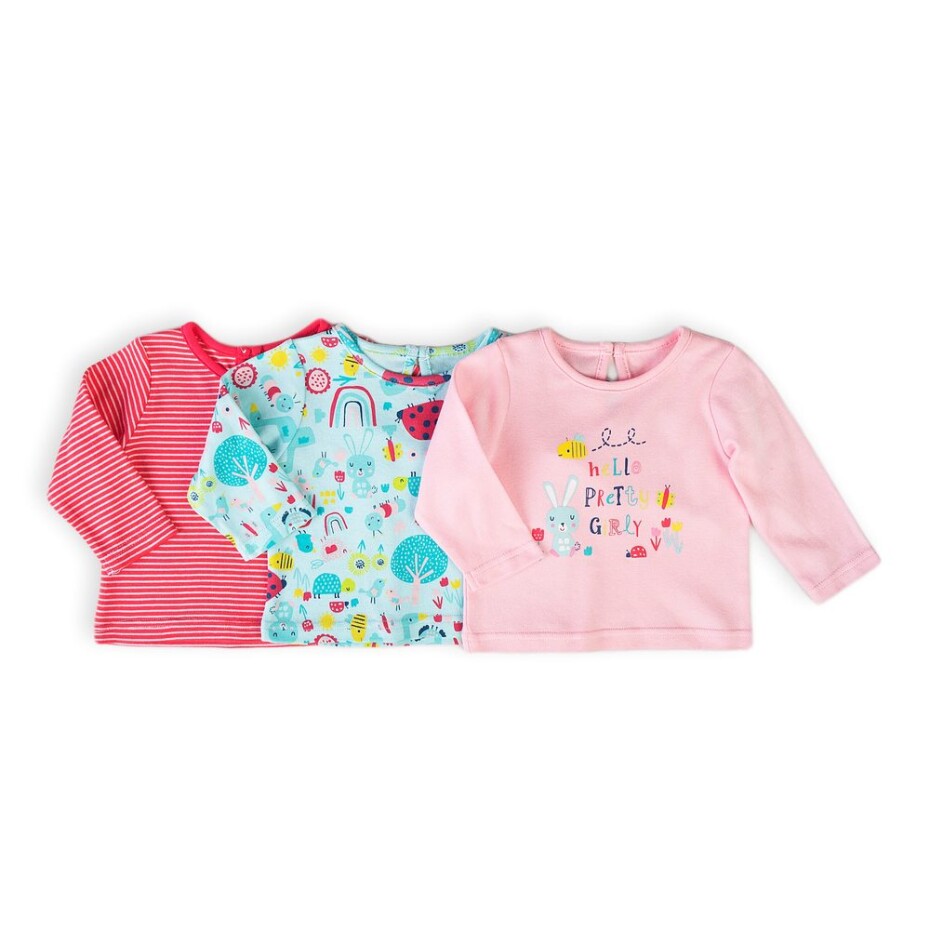 Tričko kojenecké s dlouhým rukávem 3pack, Minoti, Ladybug 4, holka - 68/74 | 6-9m - main (0)