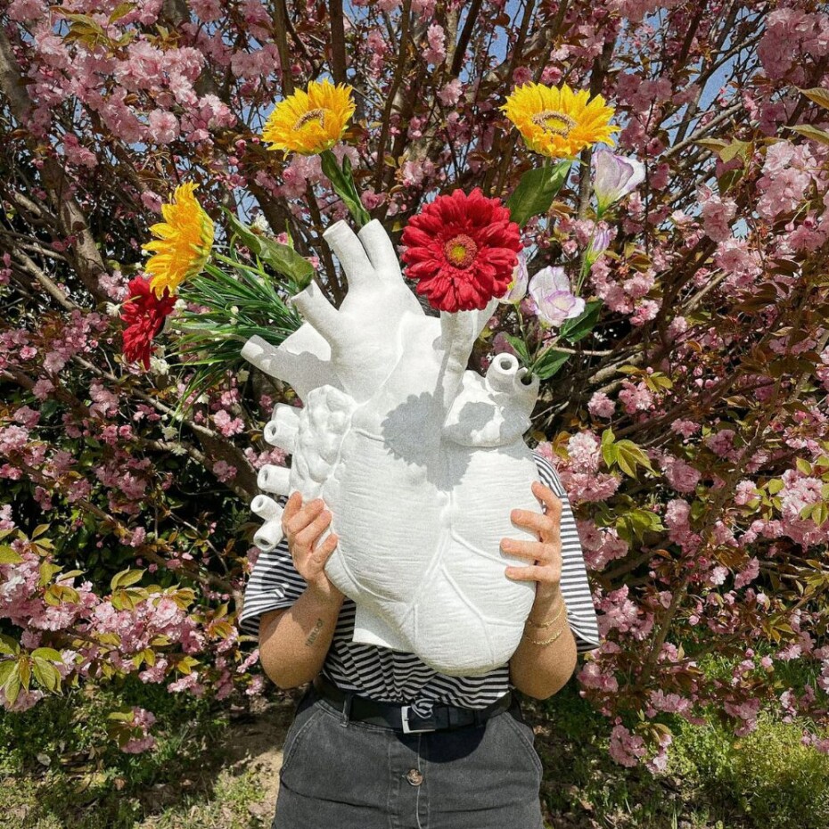 Váza LOVE IN BLOOM 60 cm, nástěnná, bílá, Seletti - main (3)