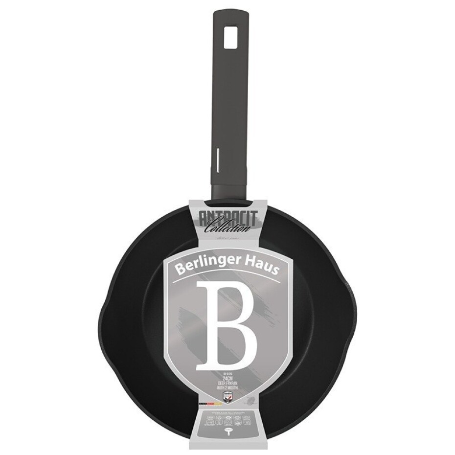 BERLINGERHAUS Pánev hluboká s titanovým povrchem 24 cm Antracit Collection BH-8120 - main (1)