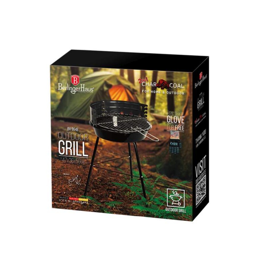 BERLINGERHAUS Gril na dřevěné uhlí kruhový BH-8648 - main (1)