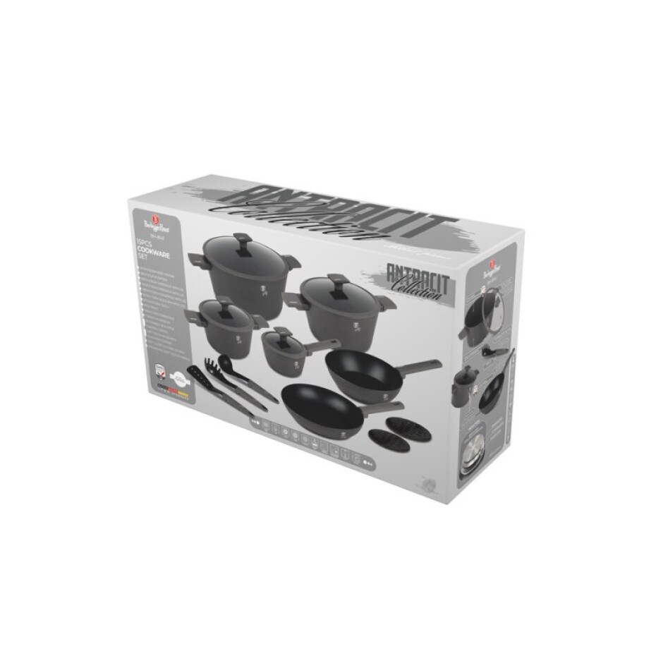 BERLINGERHAUS Sada nádobí s titanovým povrchem 15 ks Antracit Collection BH-8141 - main (1)