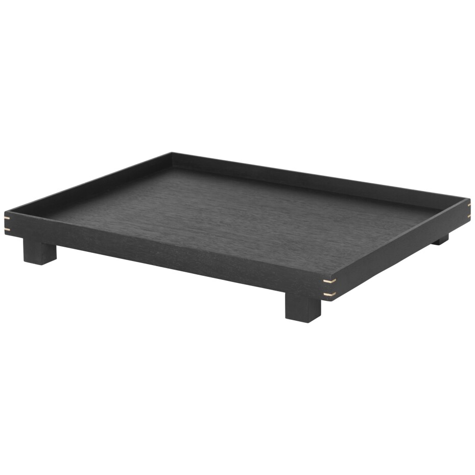 Servírovací podnos BON 47 x 36 cm, černá, dřevo, ferm LIVING - main (0)