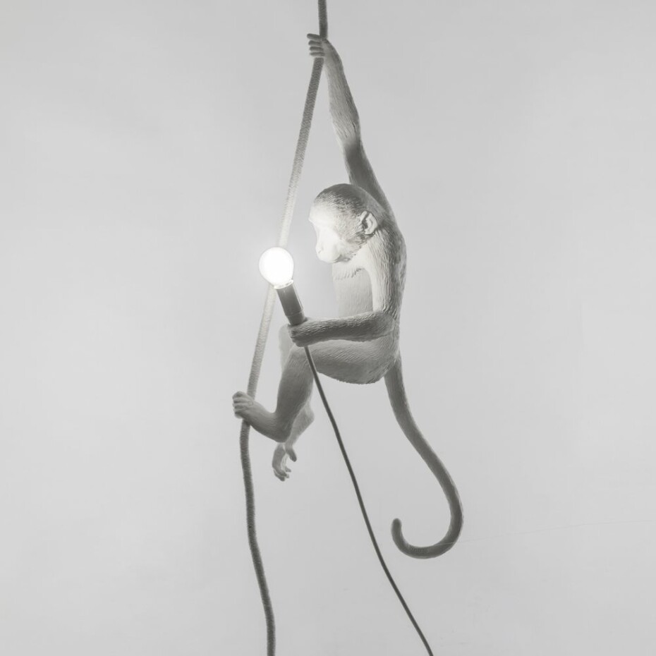 Stropní svítidlo MONKEY WITH ROPE 76,5 cm, bílá, Seletti - main (1)