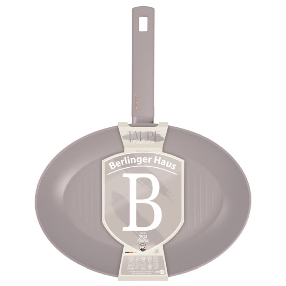 BERLINGERHAUS Pánev na ryby a steaky s titanovým povrchem 35 cm Taupe Collection BH-8104 - main (10)