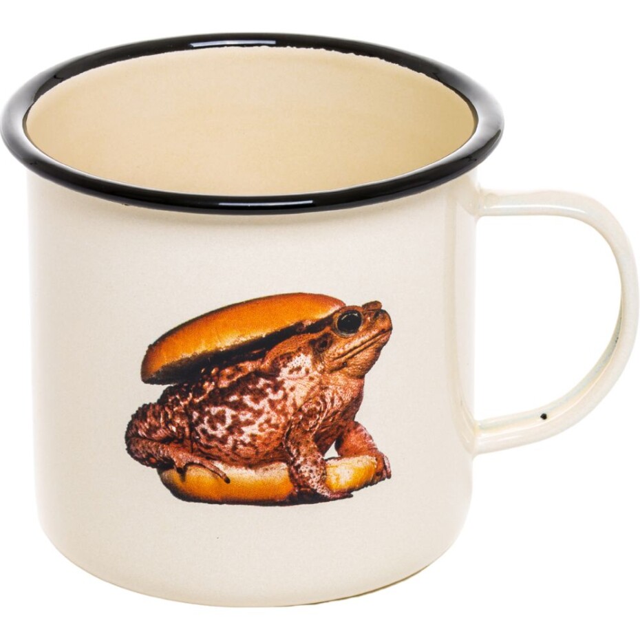 Hrnek smaltovaný TOILETPAPER TOAD 10 cm, béžová, Seletti - main (0)