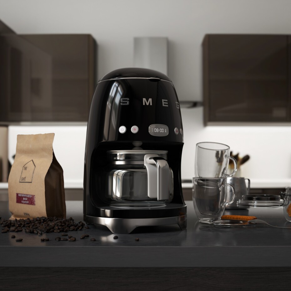 Kávovar na překapávanou kávu DCF02BLEU, černá, SMEG - main (2)