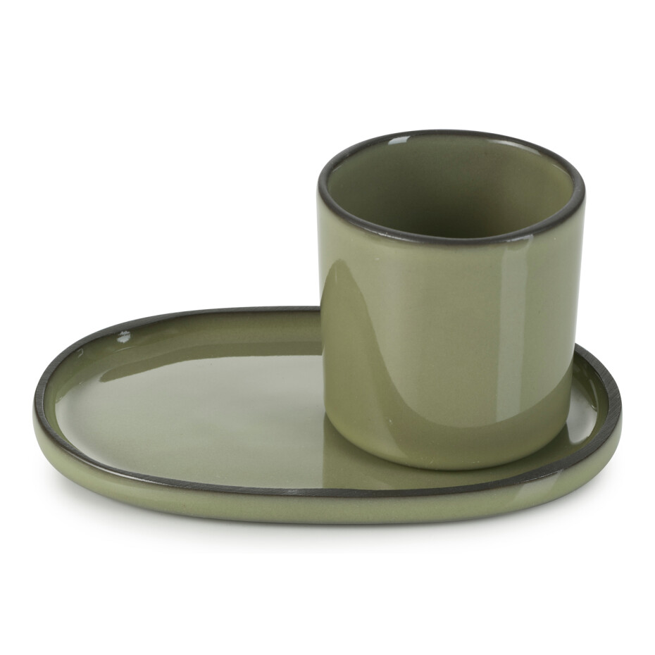 Kelímek na kávu CARACTERE, khaki Cardamon, REVOL - main (1)