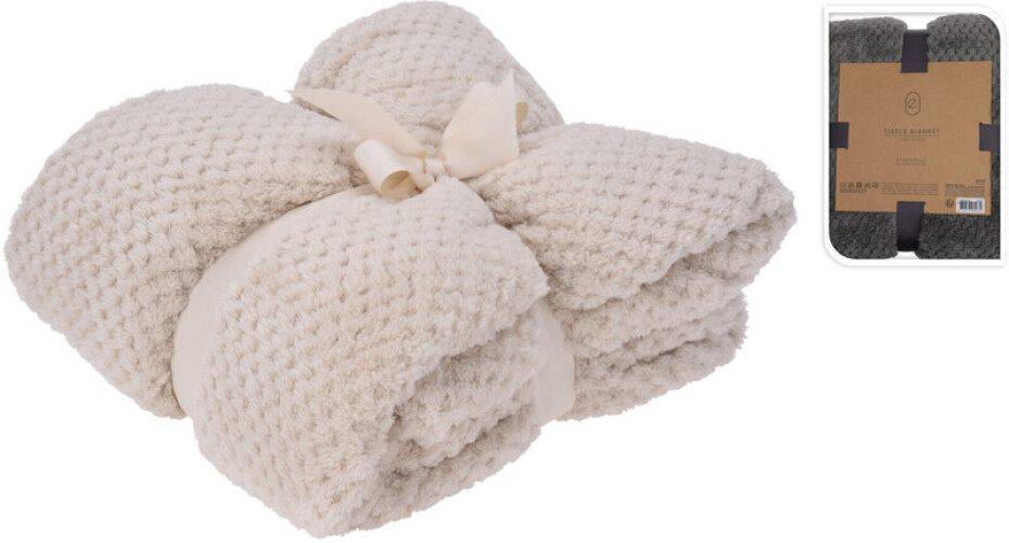 HOMESTYLING Deka fleece 130 x 170 cm PREMIUM krémová KO-HZ1011940 - main (0)