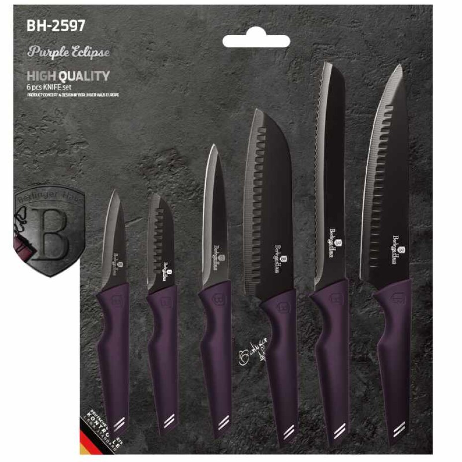 BERLINGERHAUS Sada nožů s nepřilnavým povrchem 6 ks Purple Eclipse Collection BH-2597 - main (1)