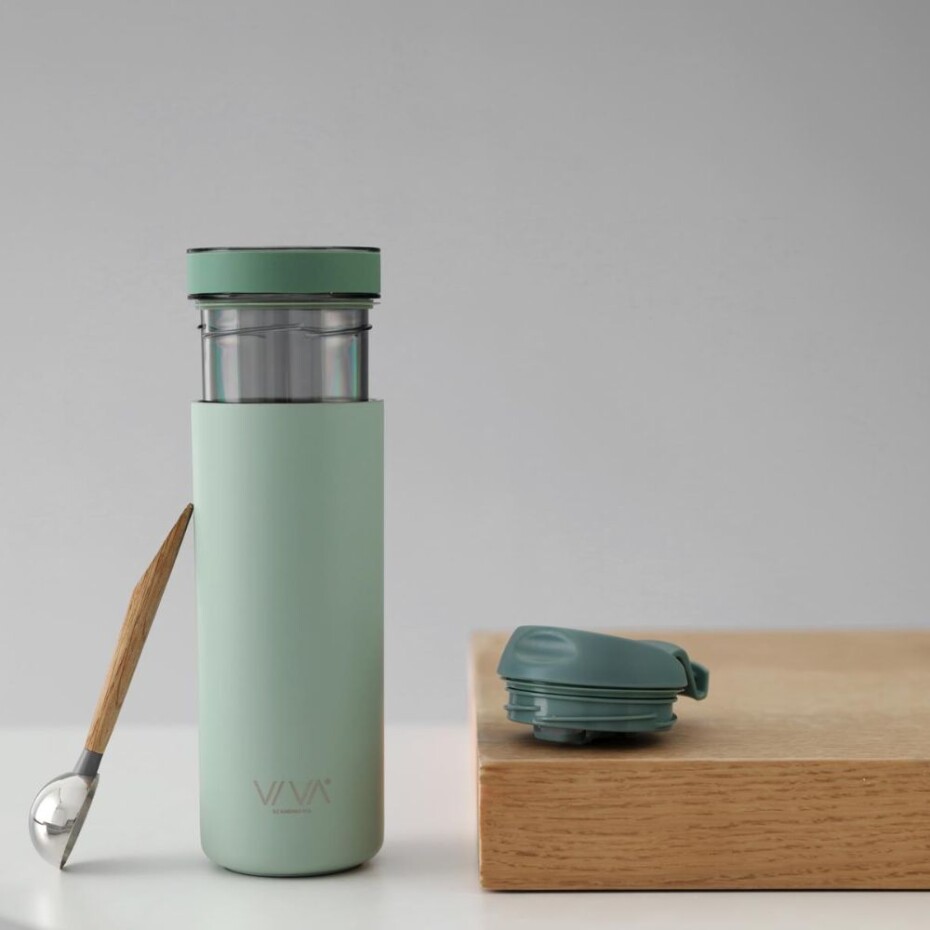 Termohrnek s infuzérem RECHARGE ANYTIME 460 ml, mátově zelená, Viva Scandinavia - main (1)