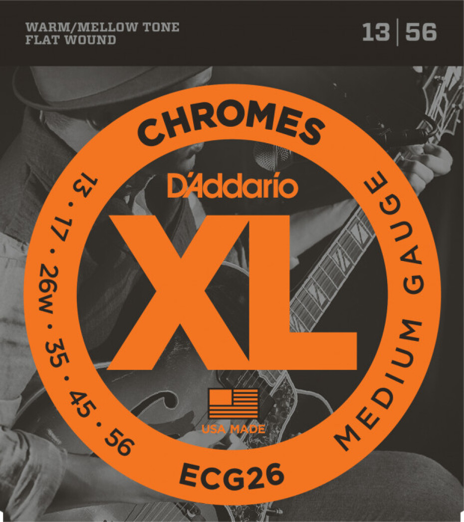 D'Addario ECG26 Chromes Flat Wound Medium 13-56 - main (0)