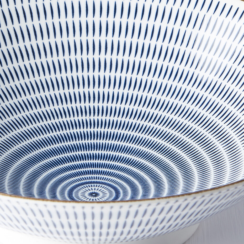 Ramen mísa RADIATING LINES BLUE & WHITE 25 cm, 900 ml, MIJ - main (6)