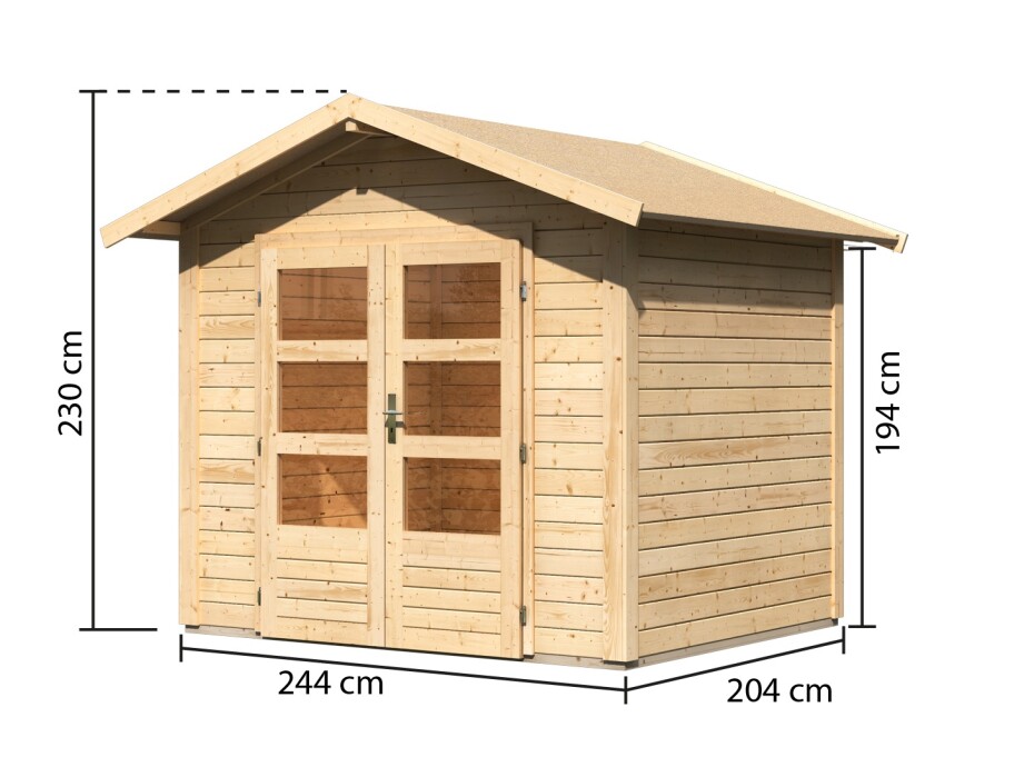 Dřevěný domek KARIBU TALKAU 3 (83335) natur LG1772 - main (1)