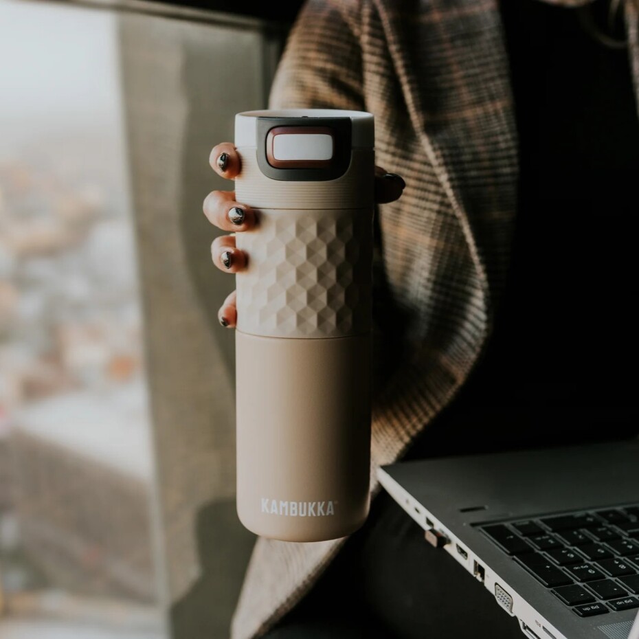 Termoláhev ETNA GRIP 500 ml, barely beige, nerezová ocel, Kambukka - main (2)
