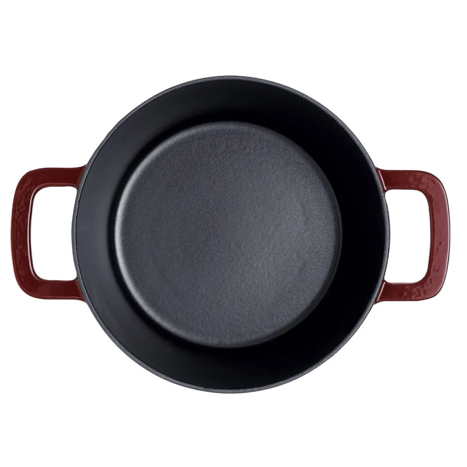 Zapékací mísa MOMENTS 20 cm, vínově červená, litina, Fissler - main (5)