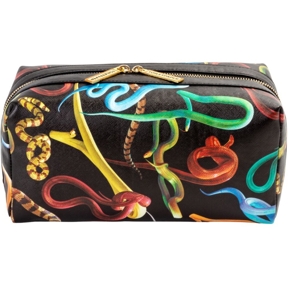 Kosmetická taštička TOILETPAPER SNAKES 25,5 x 12 cm, černá, Seletti - main (0)