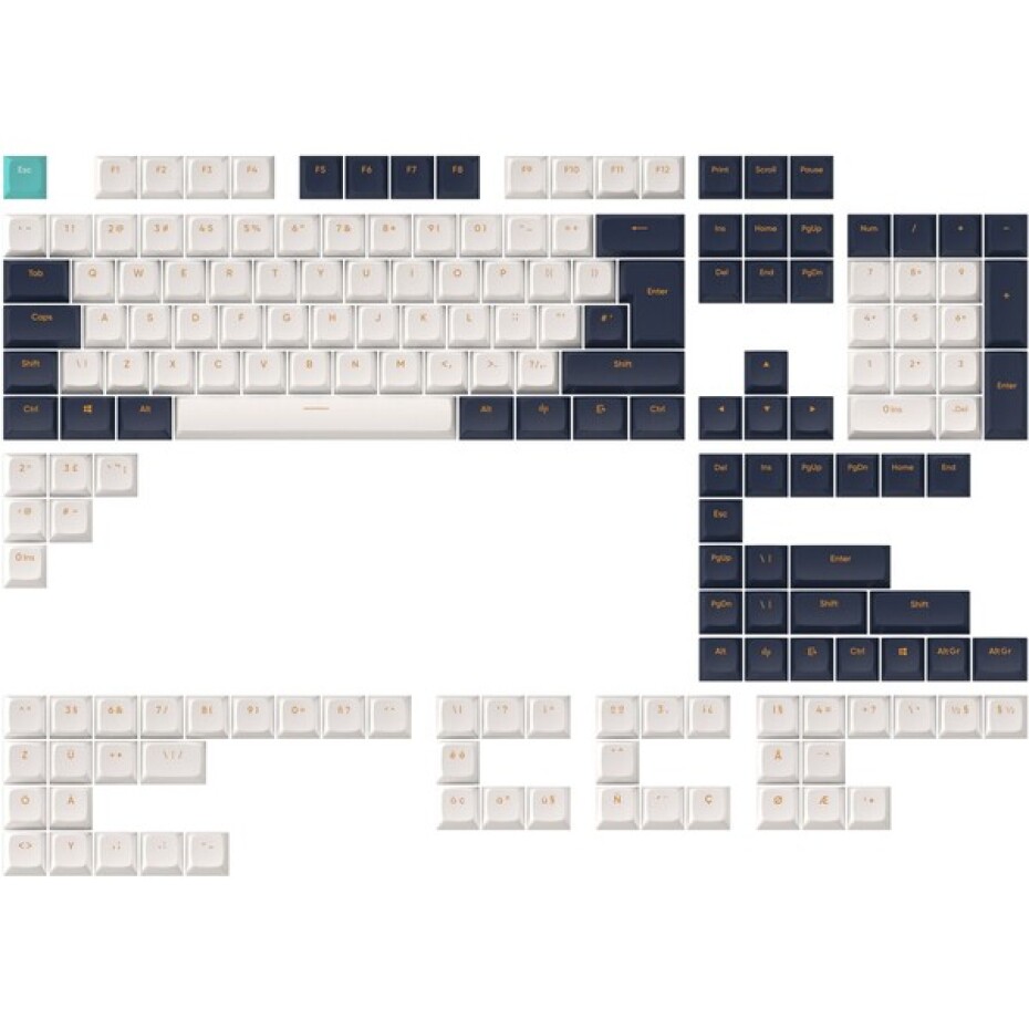 Dark Project - Navy Blue / Ivory keycaps - main (2)