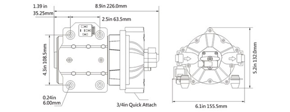 Samonasávací čerpadlo SEAFLO 53 24 V DC - main (2)